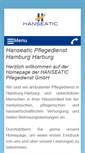 Mobile Screenshot of hanseatic-pflegedienst.de