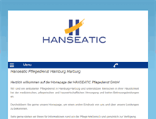 Tablet Screenshot of hanseatic-pflegedienst.de